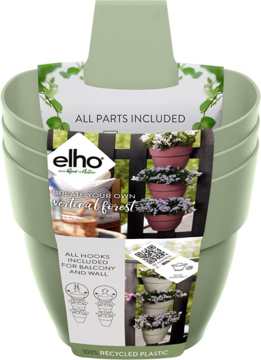Elho plantenbak voor verticale tuin Vibia Campana Vertical Forest groen 20,7 x 17,1 x 29,7 cm