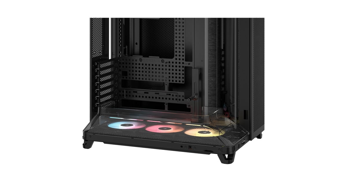 CorsairAIR 5400 RS-R ARGB  midi tower behuizing  (Zwart | 3x USB-C | RGB | Tempered Glass)