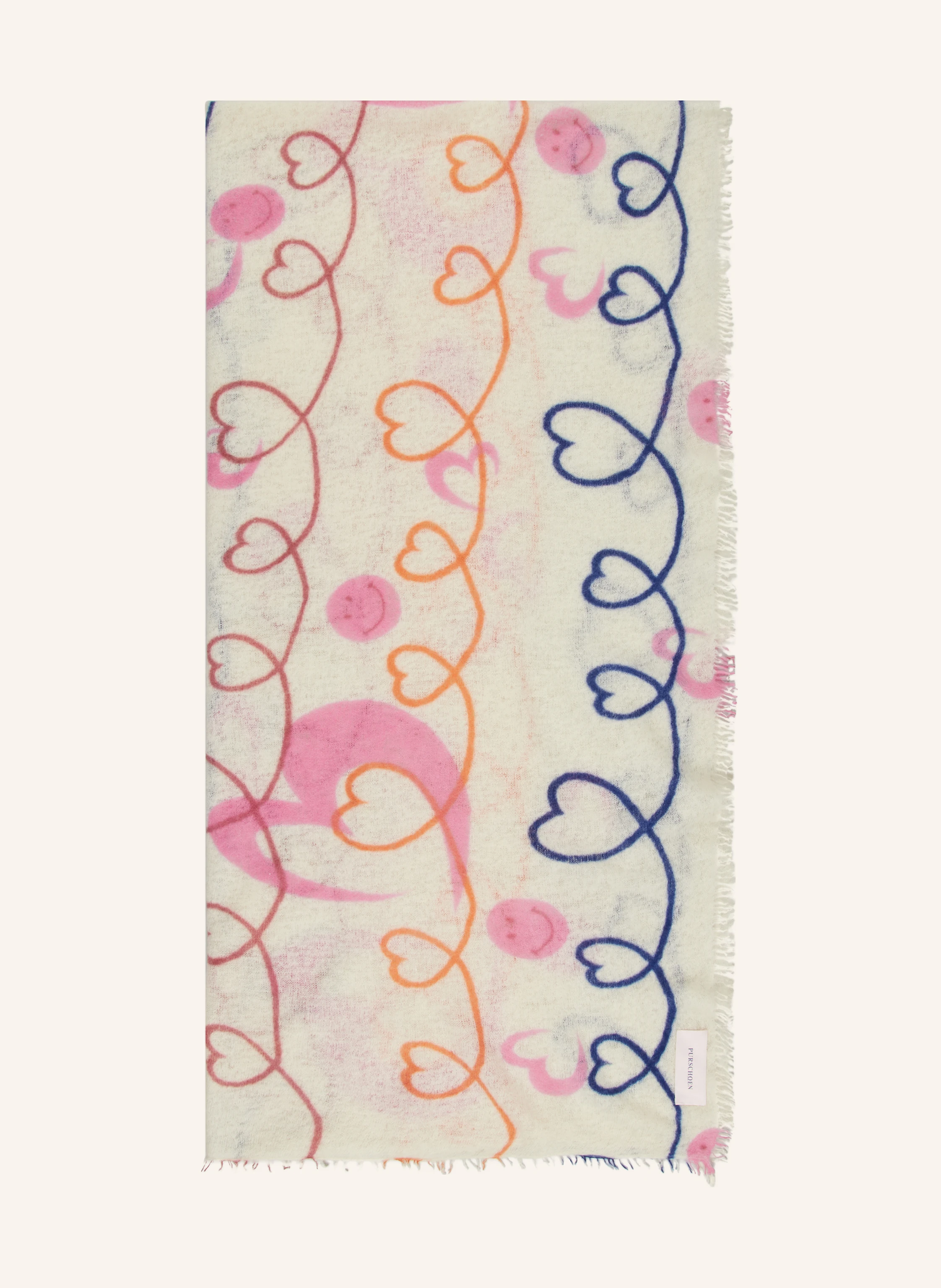 PURSCHOEN Cashmere-Schal HERZANDSMILEY