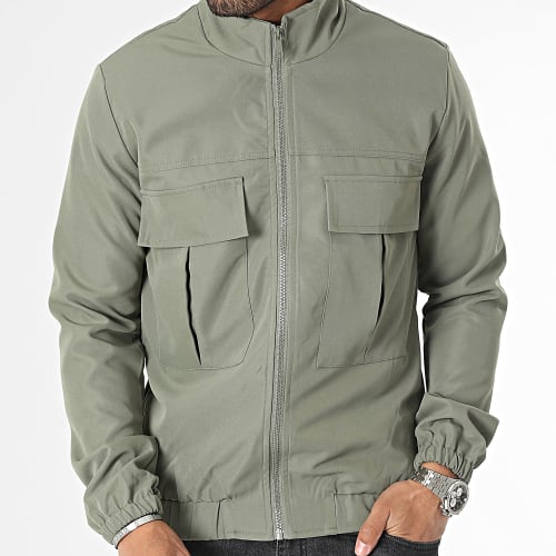 Veste Zippée Vert Kaki
