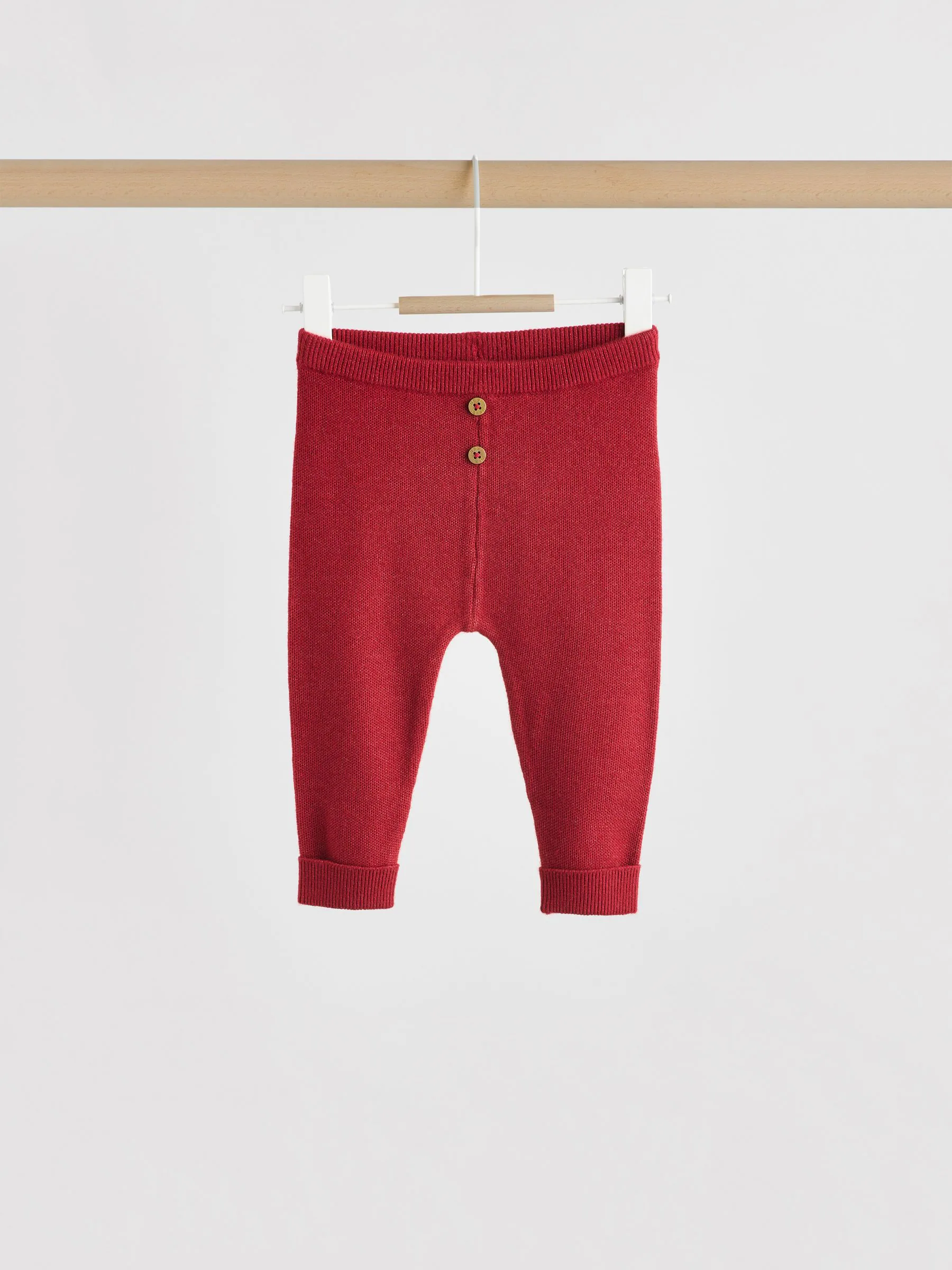 Rood - Babyset met gebreide trui en legging (0mnd-2jr)