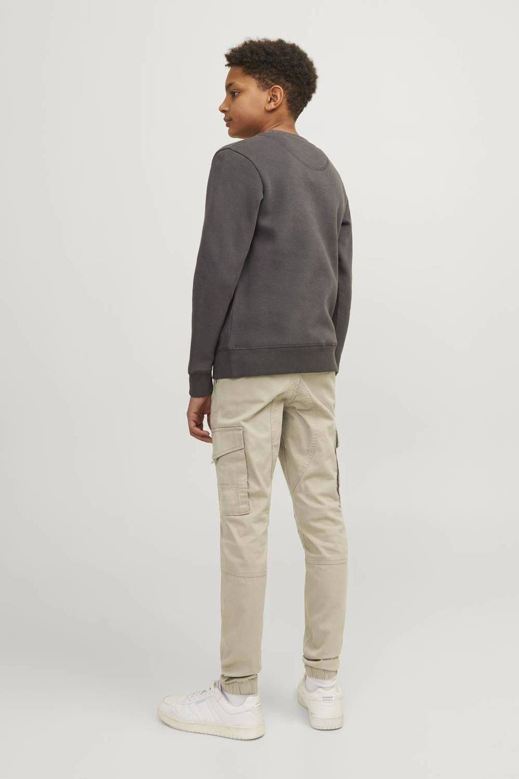 JACK & JONES tapered fit cargobroek JPSTPAUL beige-