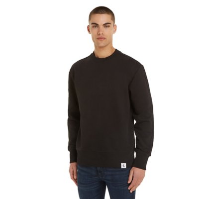 Sweatshirt homme Woven Tab Crew CALVIN KLEIN