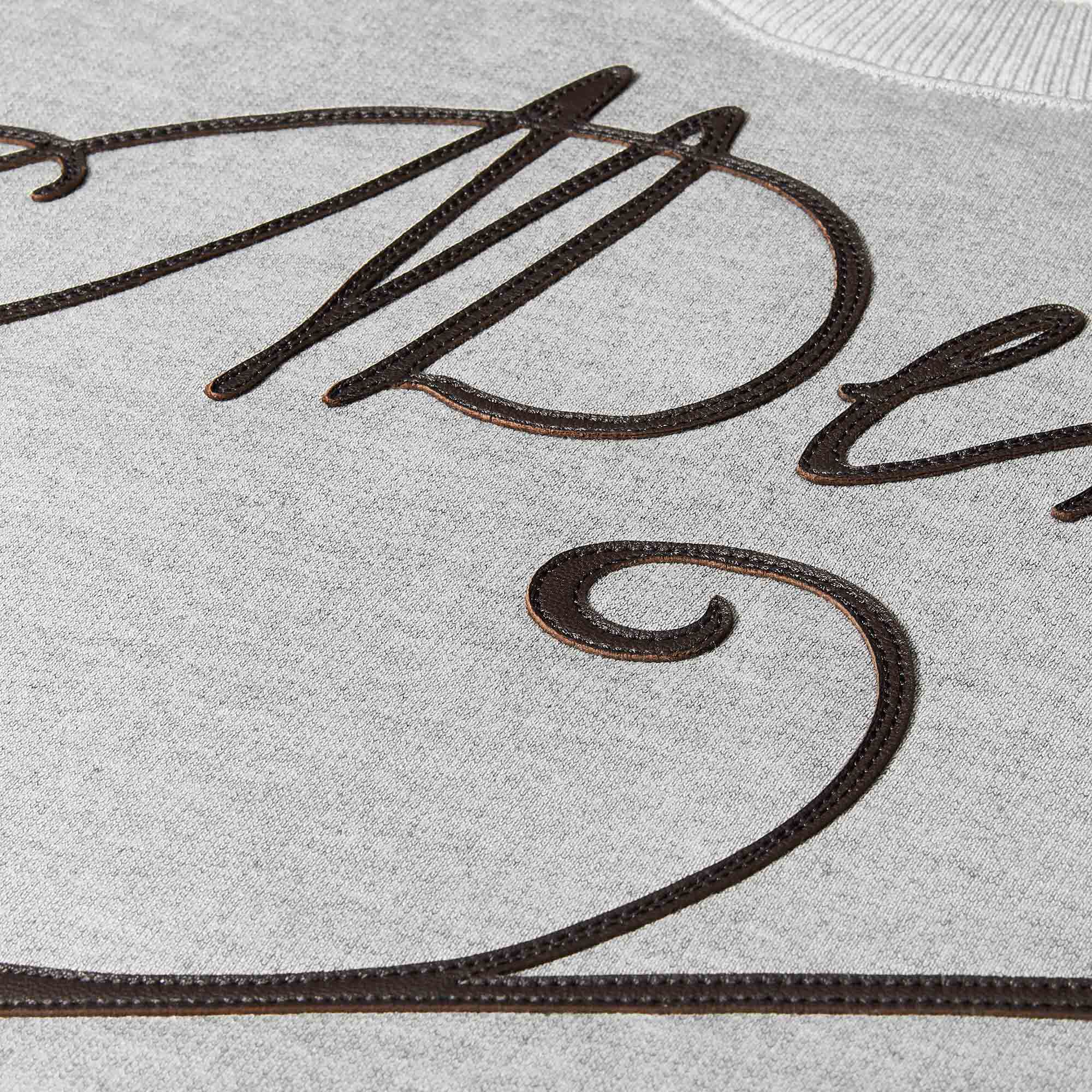 Sweat Avec Broderie Scritto En Cuir