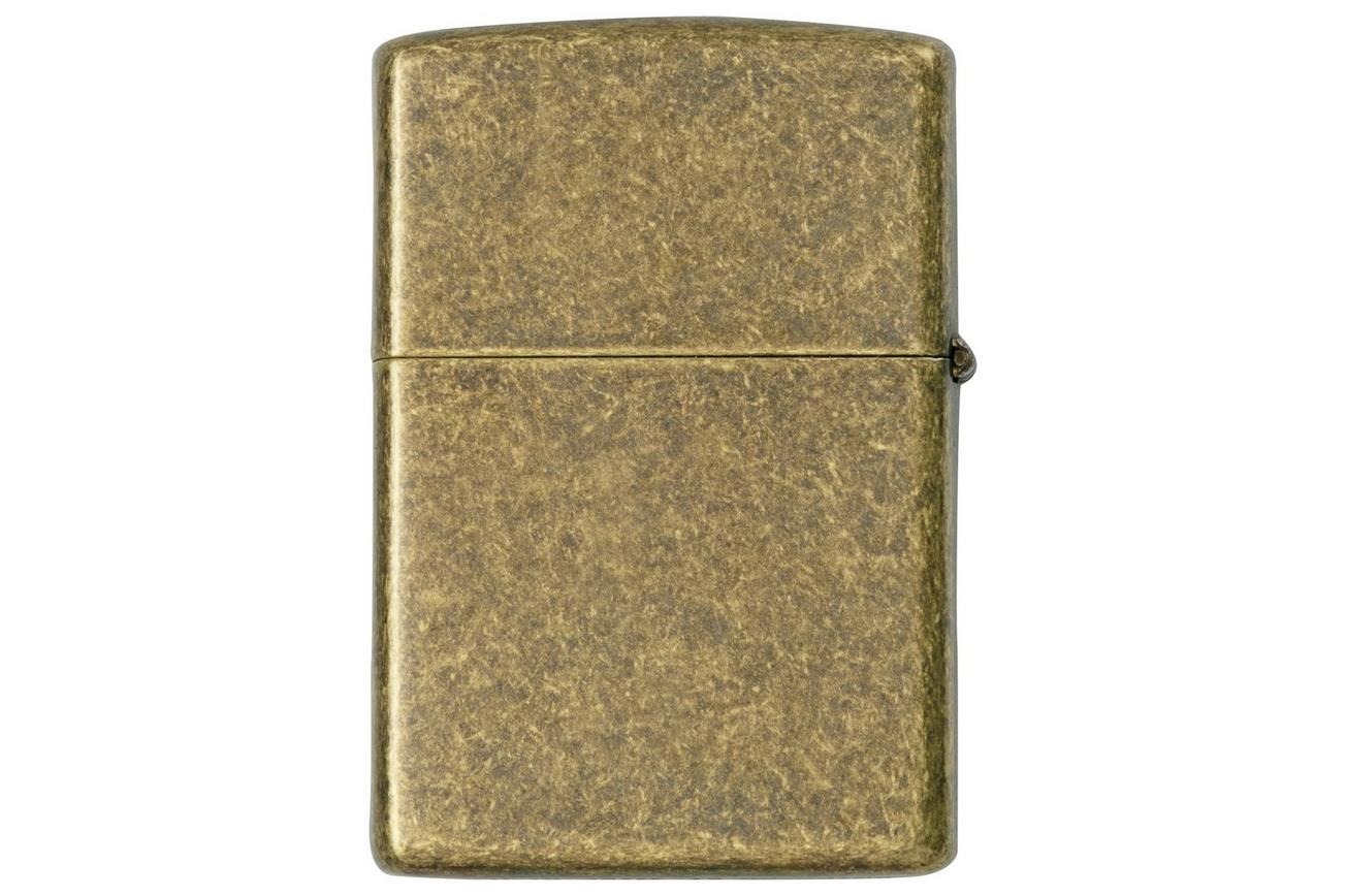 Zippo Flat Bottom Antique Brass 60001567 messing, aansteker