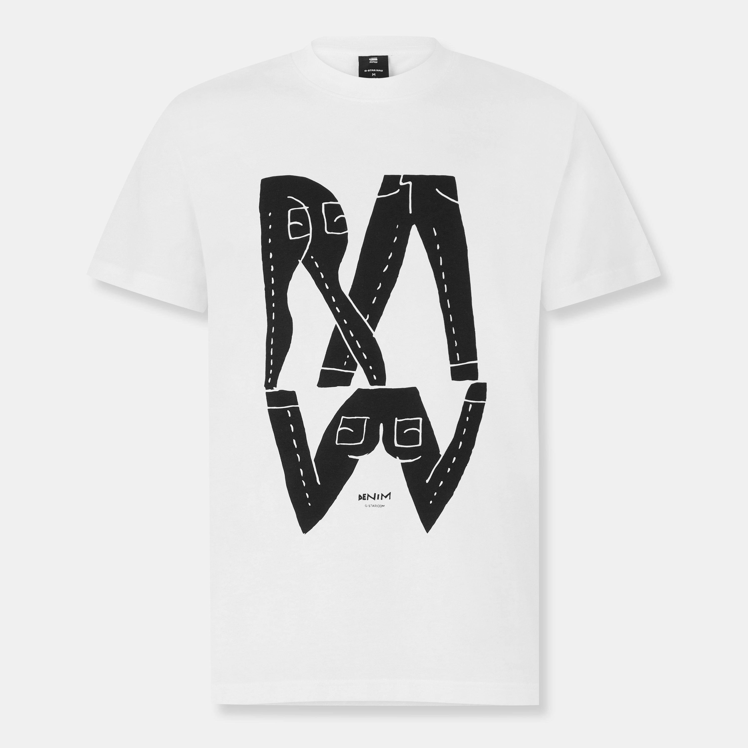 G Star Raw Denim Illustration T Shirt
