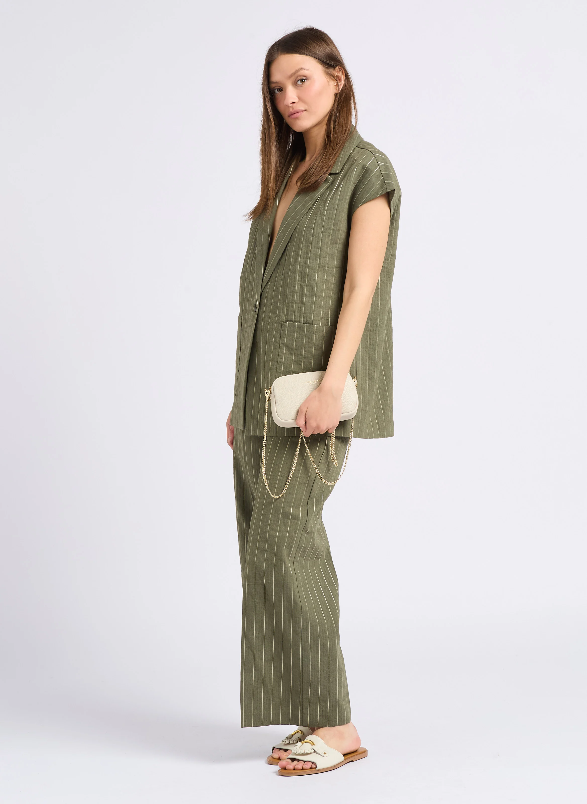 STUDIO MIMI - Mini sac bandoulière en cuir| Beige