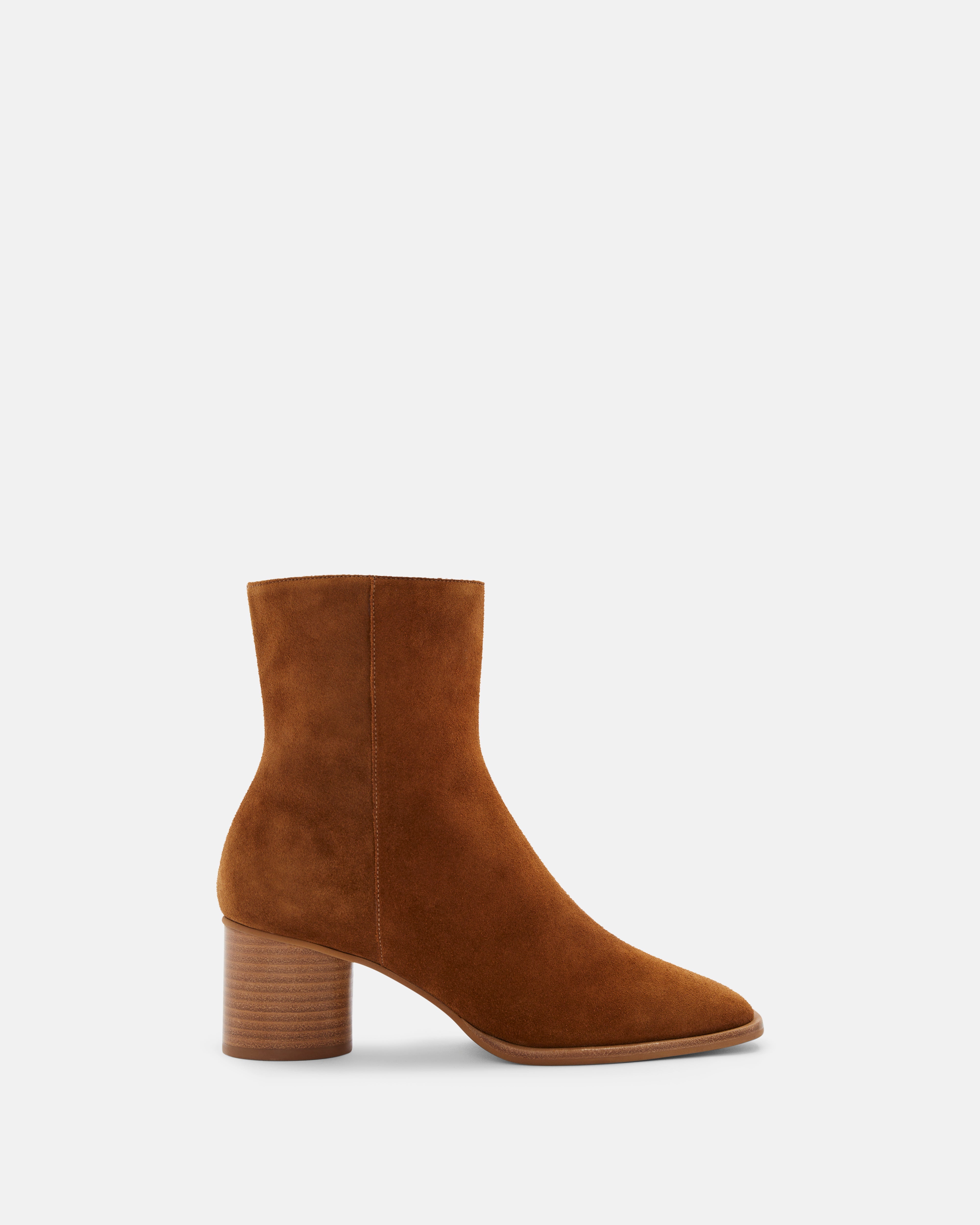 BOTTINES KELIANA/VEL COGNAC
