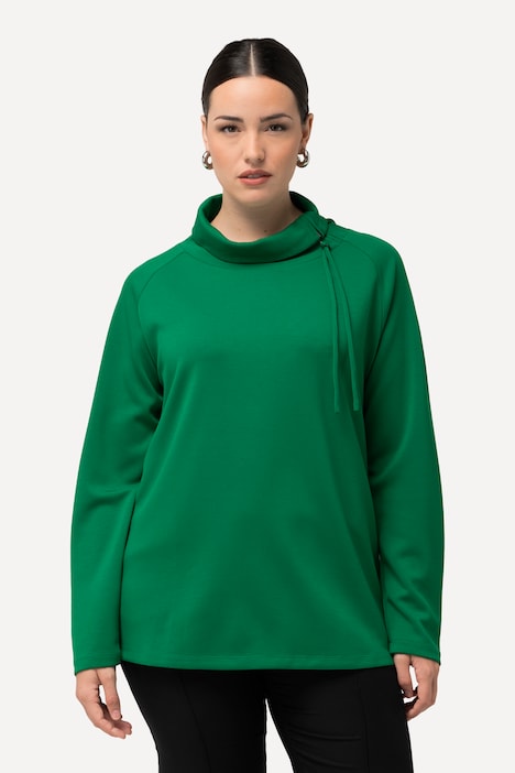Sweatshirt, Modalmix, Stehkragen, Zipper, Langarm