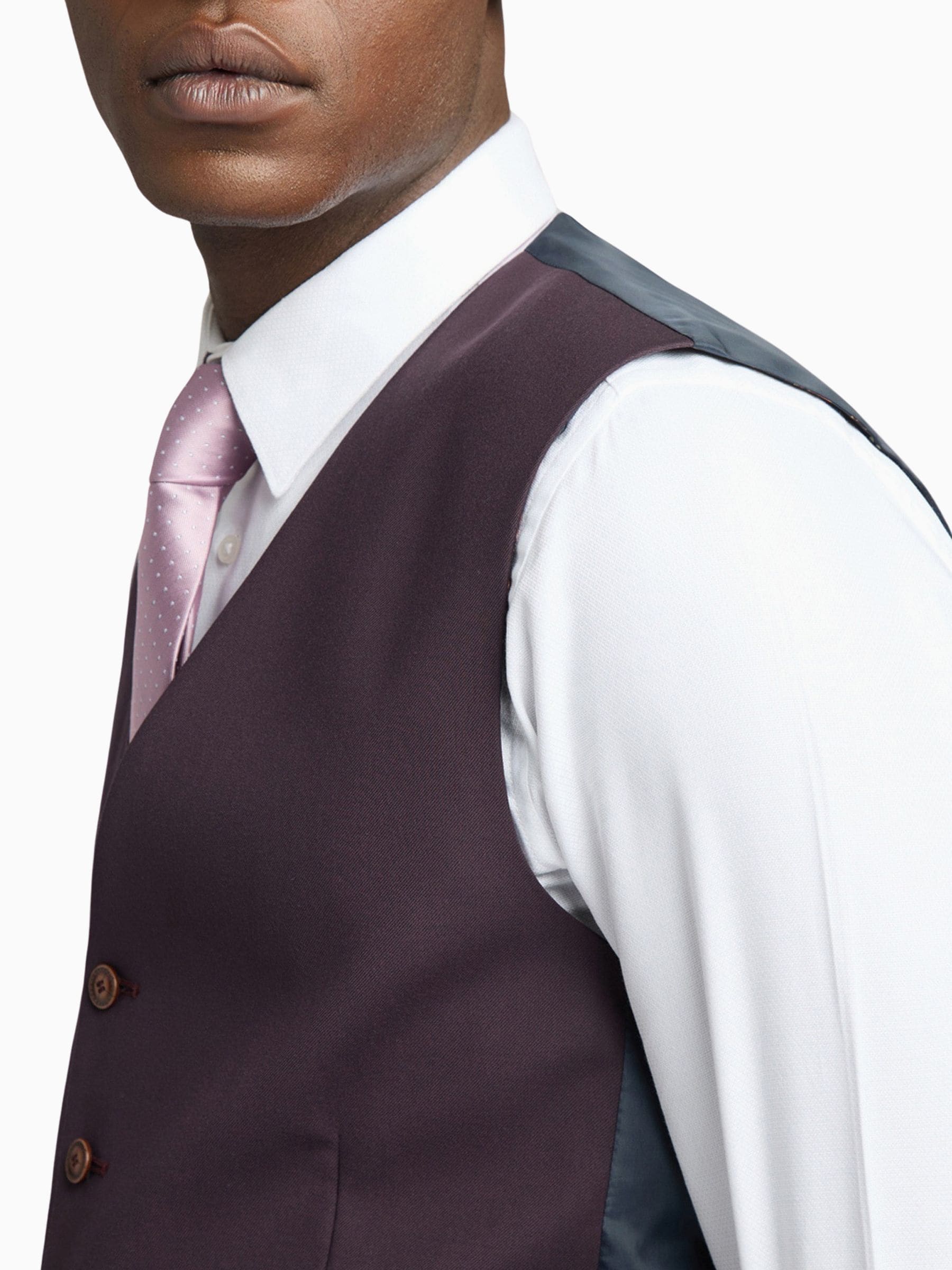 Antique Rogue Bay Merlot Plain Waistcoat
