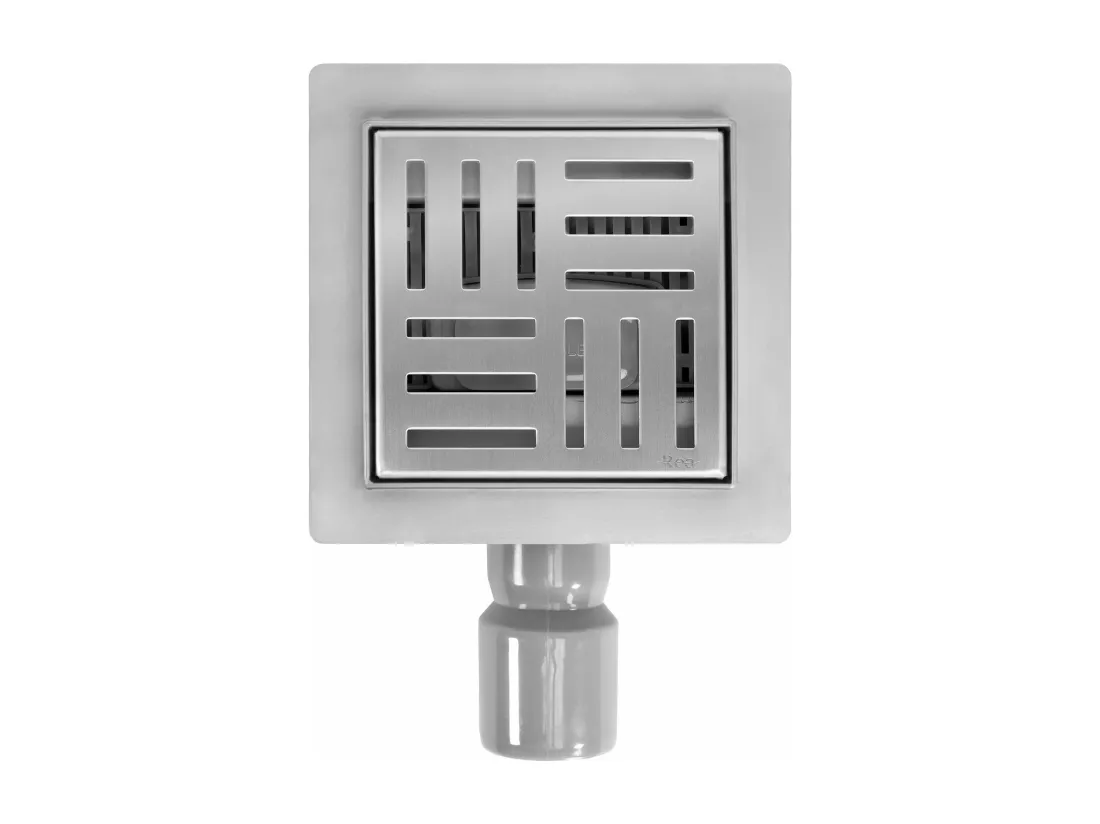 Drain Linéaire Rea Cross 120X120 Brush Steel