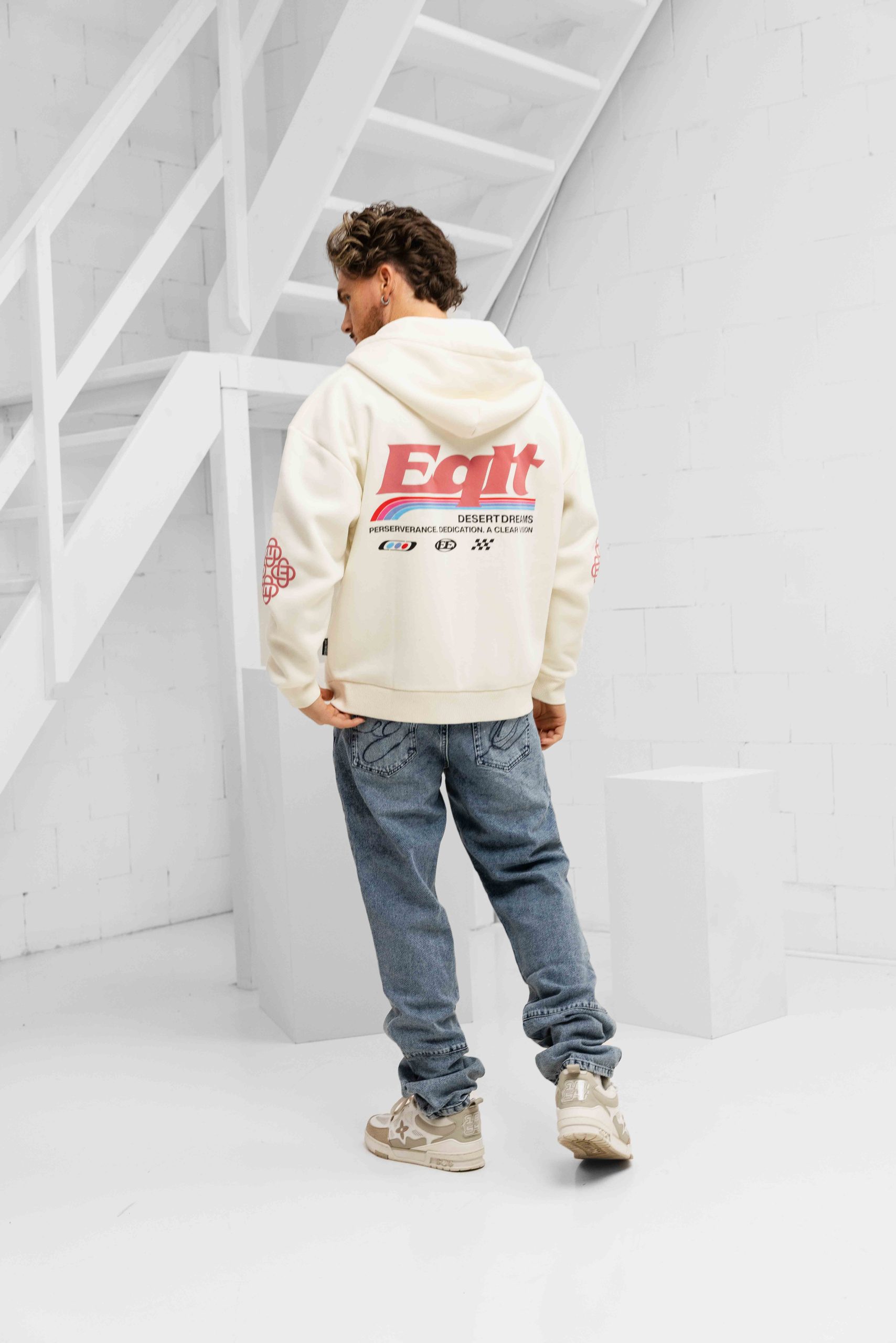Equalité Desert Oversized Full Zip Hoodie Heren Gebroken Wit