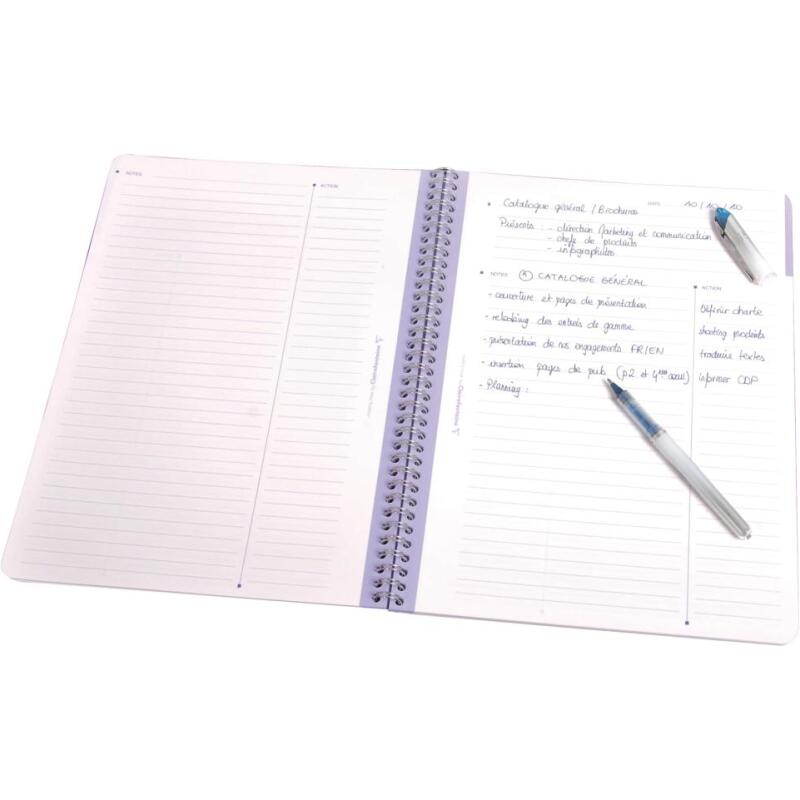 Meeting Book cahier reliure intégrale A4+ 160 pages détachables Couleur aléatoire - Assortis