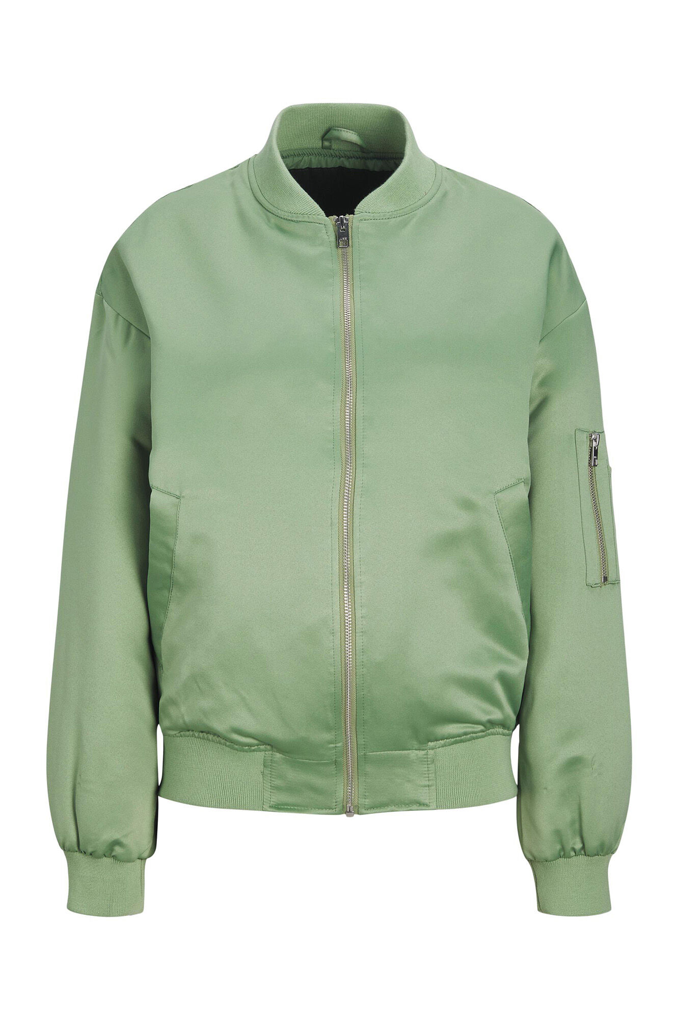 jaqueta bomber de cetim