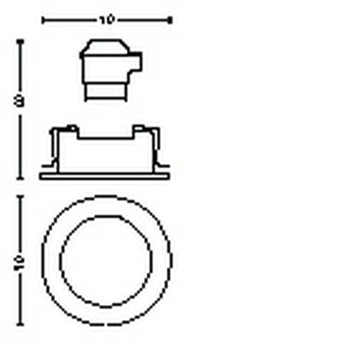 Philips enneper inbouwspot rond 3xGU10 wit 230V