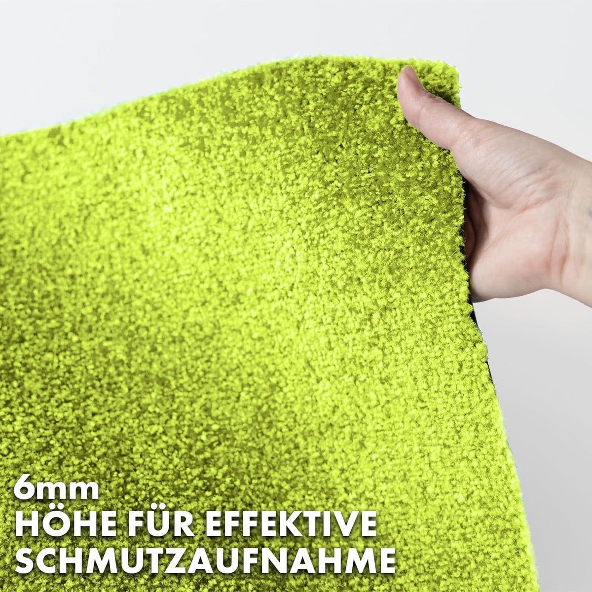 Deurmat Domenico - Stijlvolle en praktische vuilopvangmat - Verkrijgbaar in talloze aantrekkelijke kleuren - Lime / 50 x 80 cm