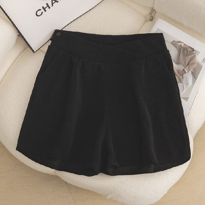 NEUF - Effen zwangerschapsshorts met elastische taille