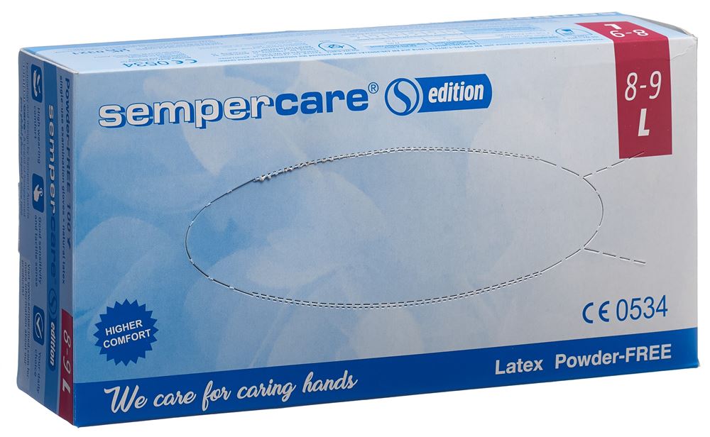 SEMPERCARE Edition Handschuhe Latex L ungepudert 100 Stk