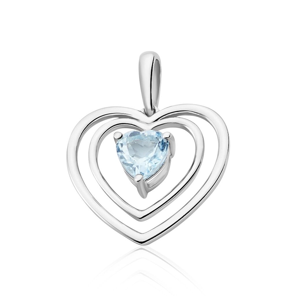 Pendentif Or Blanc Laurens Topaze