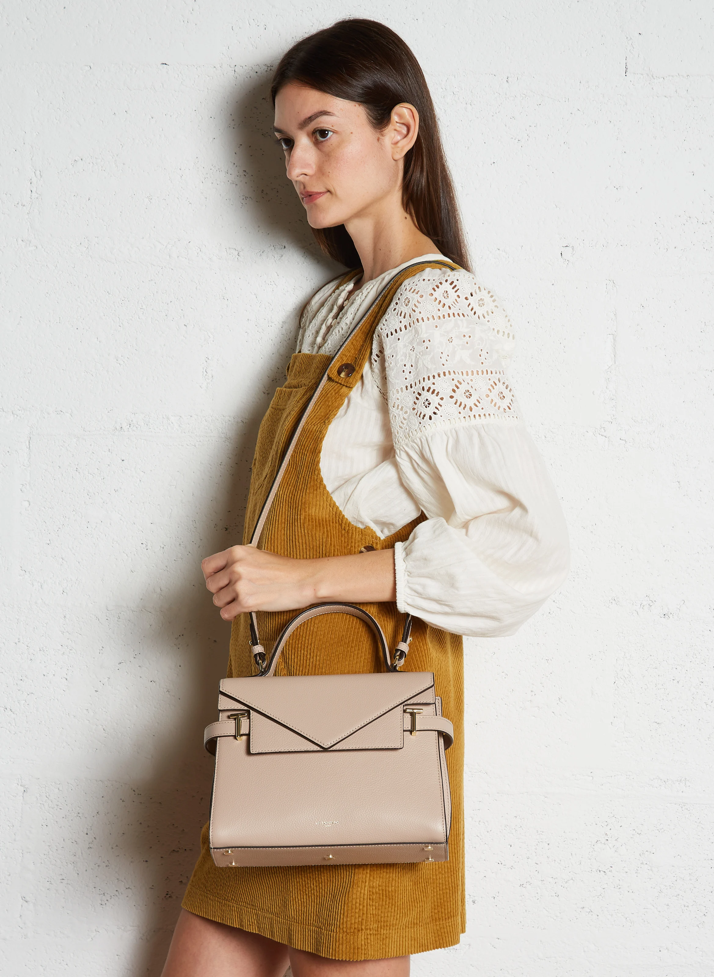 EMILIE - Sac à main en cuir | Beige