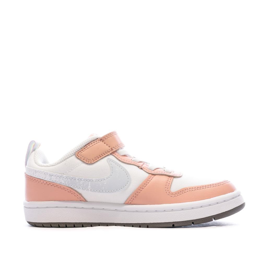 Nike Baskets Rose/Blanche Fille Nike Court Borough