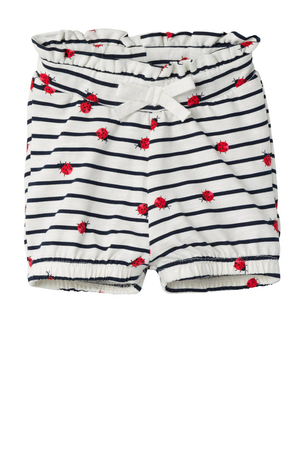 NAME IT baby regular fit casual short NBFFELIAS met all over print wit/blauw/rood