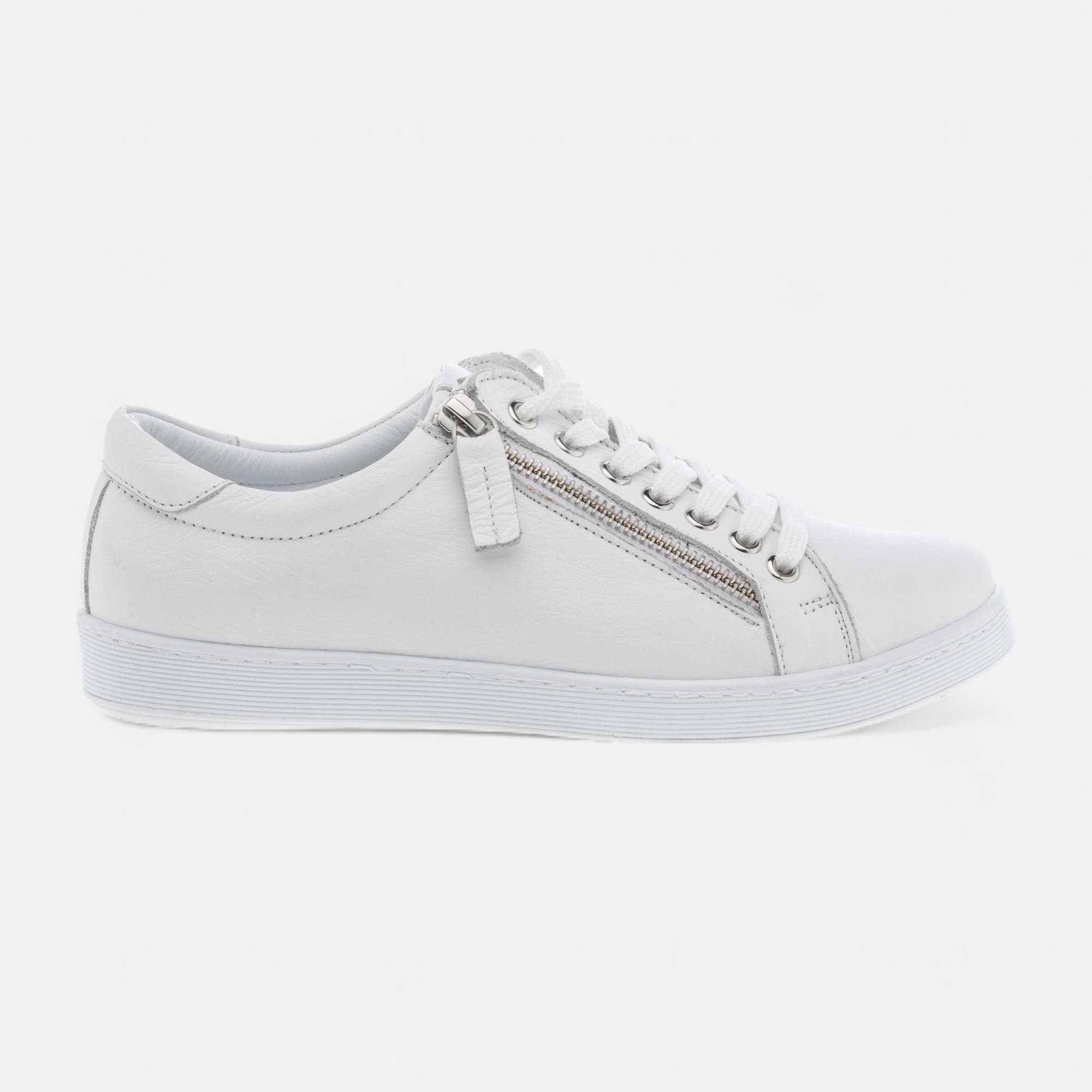 Baskets basses Femme en cuir blanc