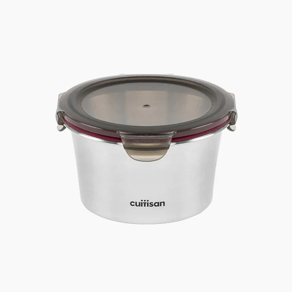 Boîte de conservation ronde en inox 920 ml compatible micro-ondes Cuit