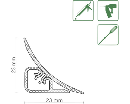 Wandafwerkingslijst WAP 23 Wild Eiken Natuur H1318 Lengte: 635 mm