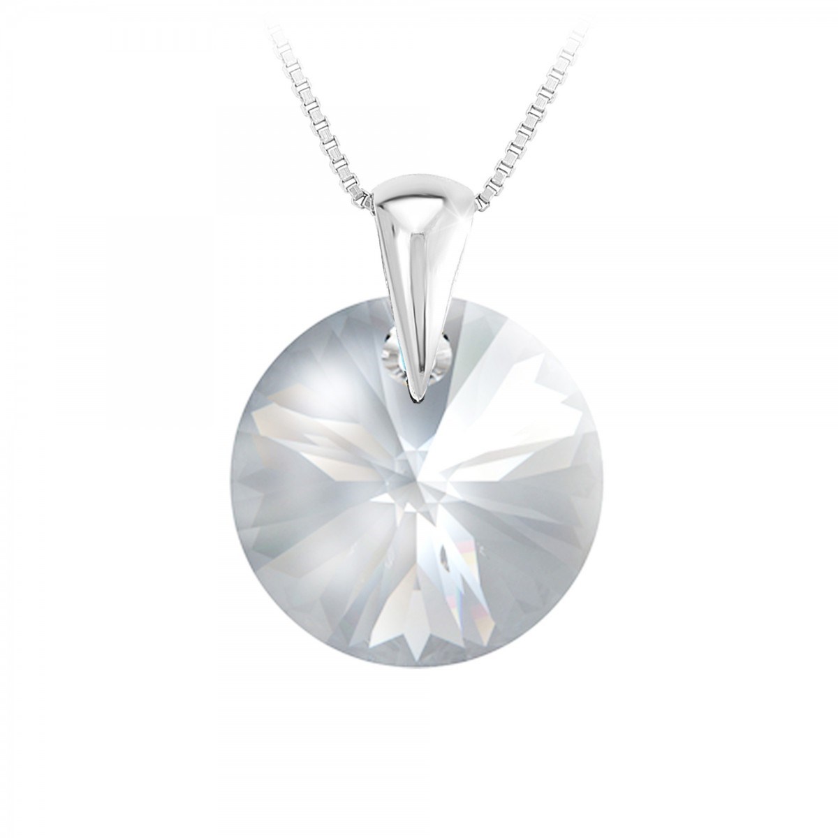 Collier en Argent rhodié 925 SC Crystal orné de Cristaux scintillants