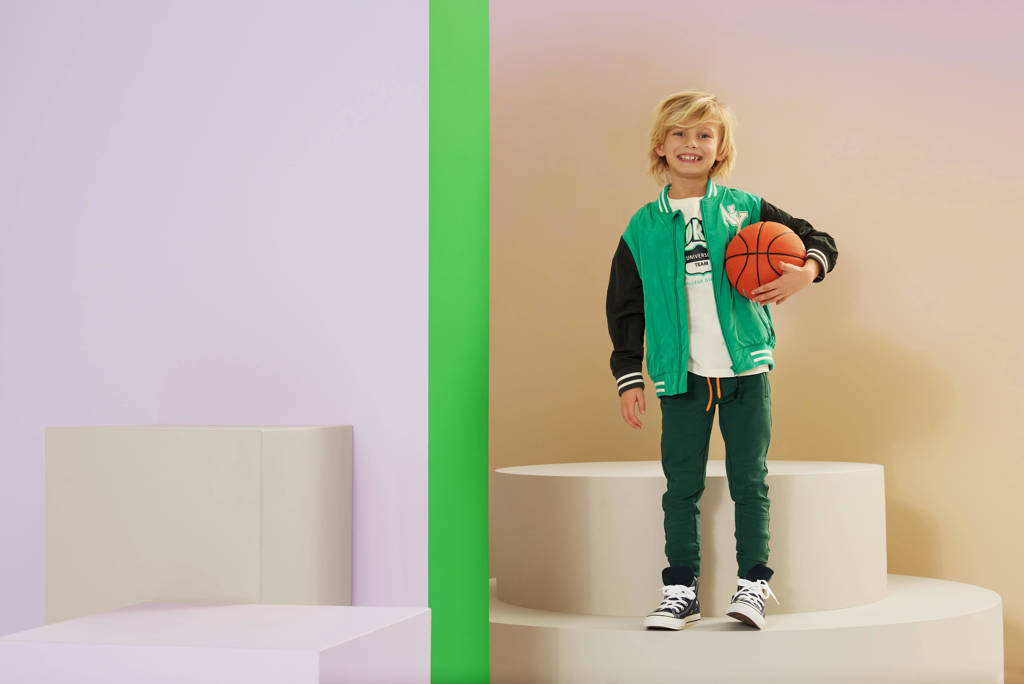 Orange Stars baseball jacket Marten groen