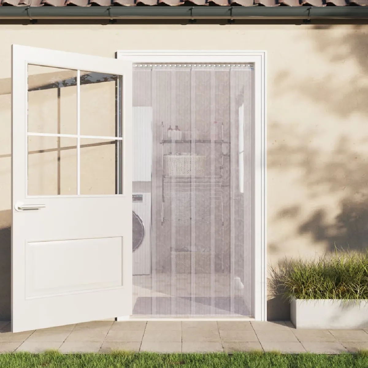 vidaXL Rideau de Porte Transparent PVC 25m