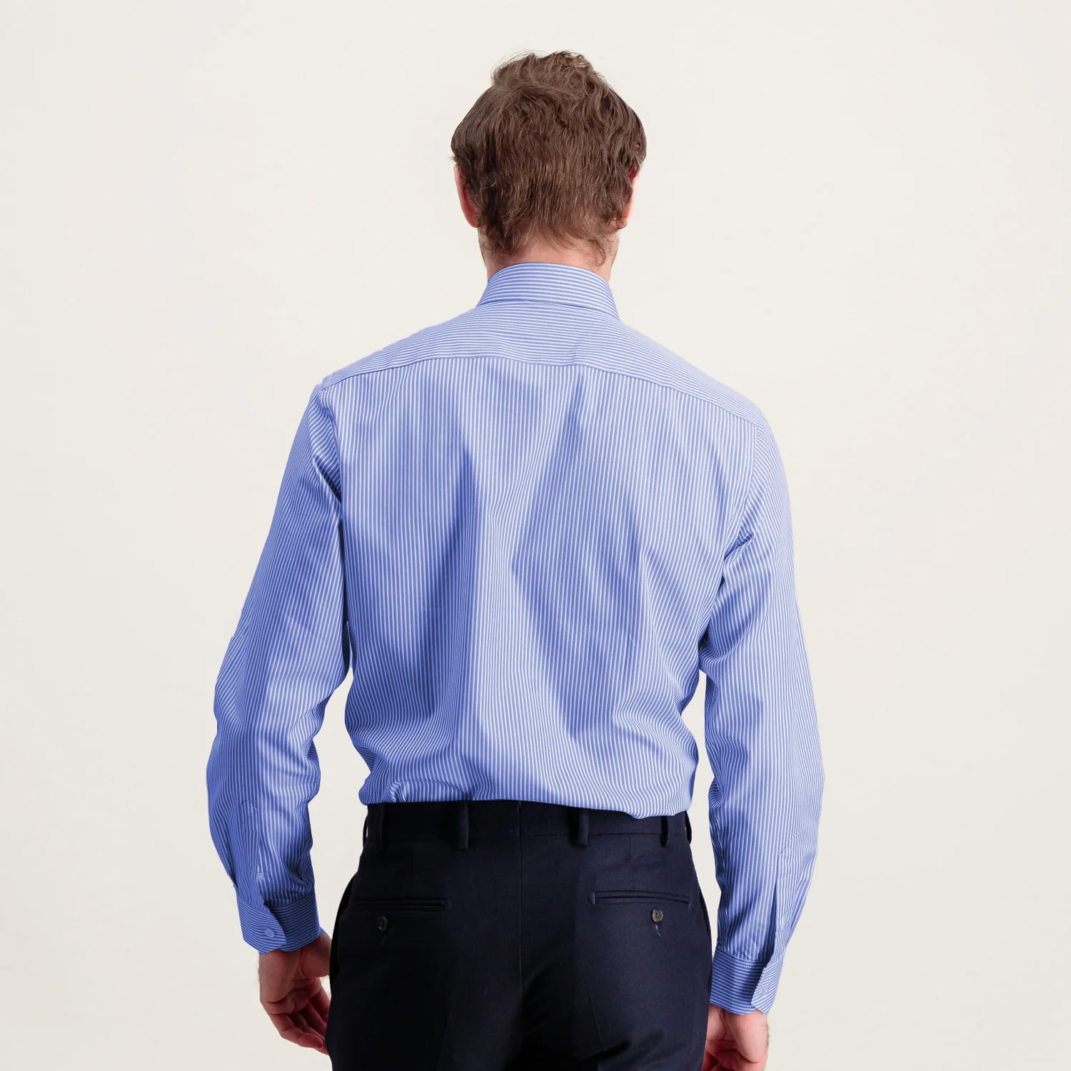 Blue striped dobby shirt