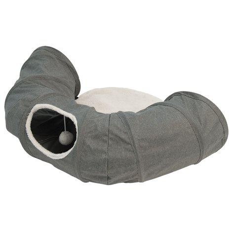 CATIT - Katte Tunnel Grå Med Pude
