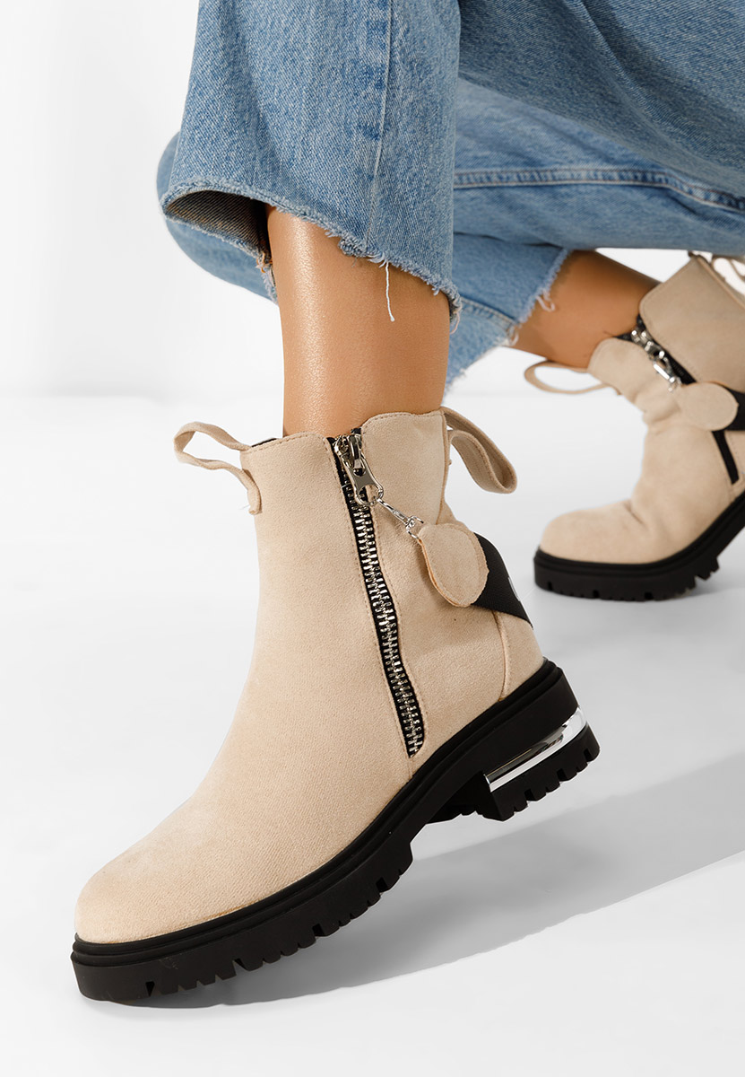 Bottines femme beige Entinas