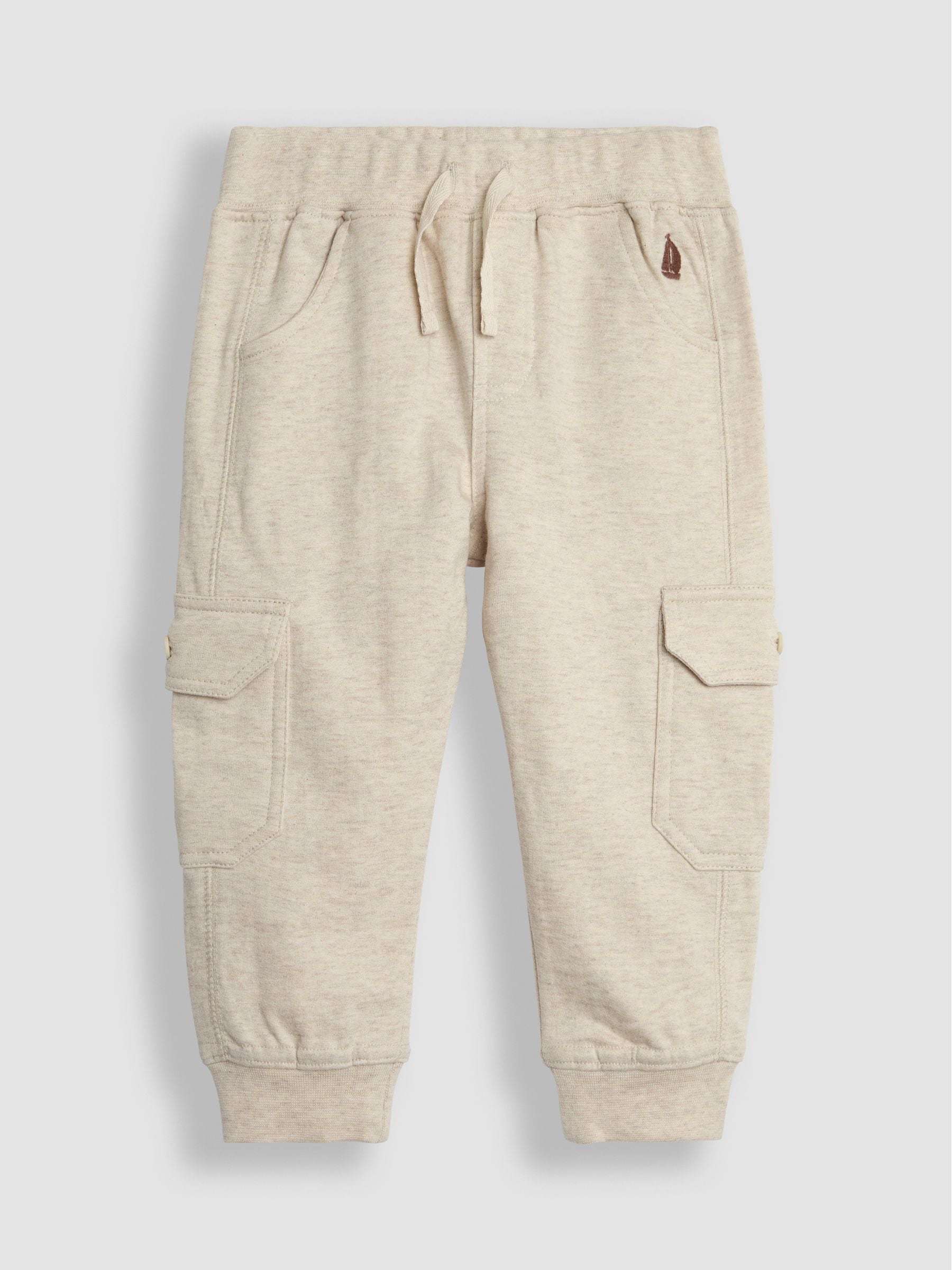 Lichtbruin & naturelkleurig gemêleerd - JoJo Maman Bébé Cargo 100% Cotton Joggers 2 Pack