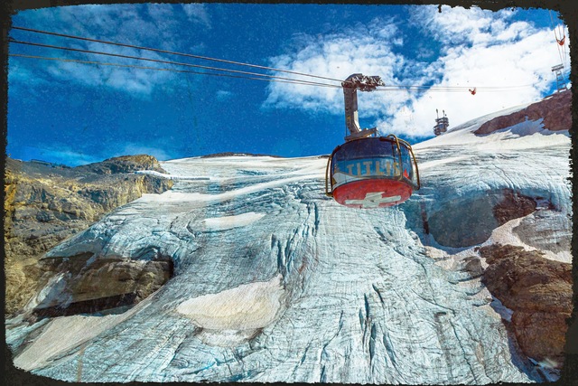queence Metallbild »Gondola« Berge & Alpenbilder | Schriftzüge 1 Stk. tlg. Stahlschilder