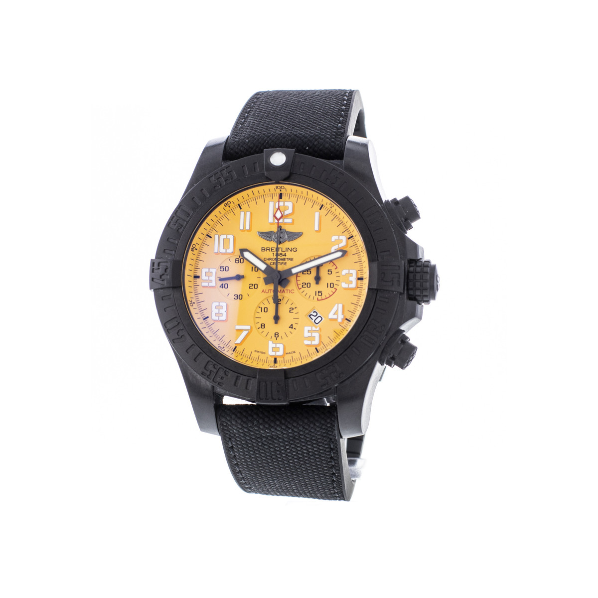 Montre d'occasion Breitling Chronomat homme chronographe bracelet caoutchouc