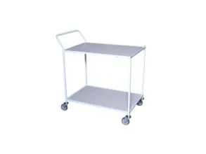 Serveringsvogn 94x60x89 cm med Håndtag Stor 2 hylder Pulverlakeret stål,stk