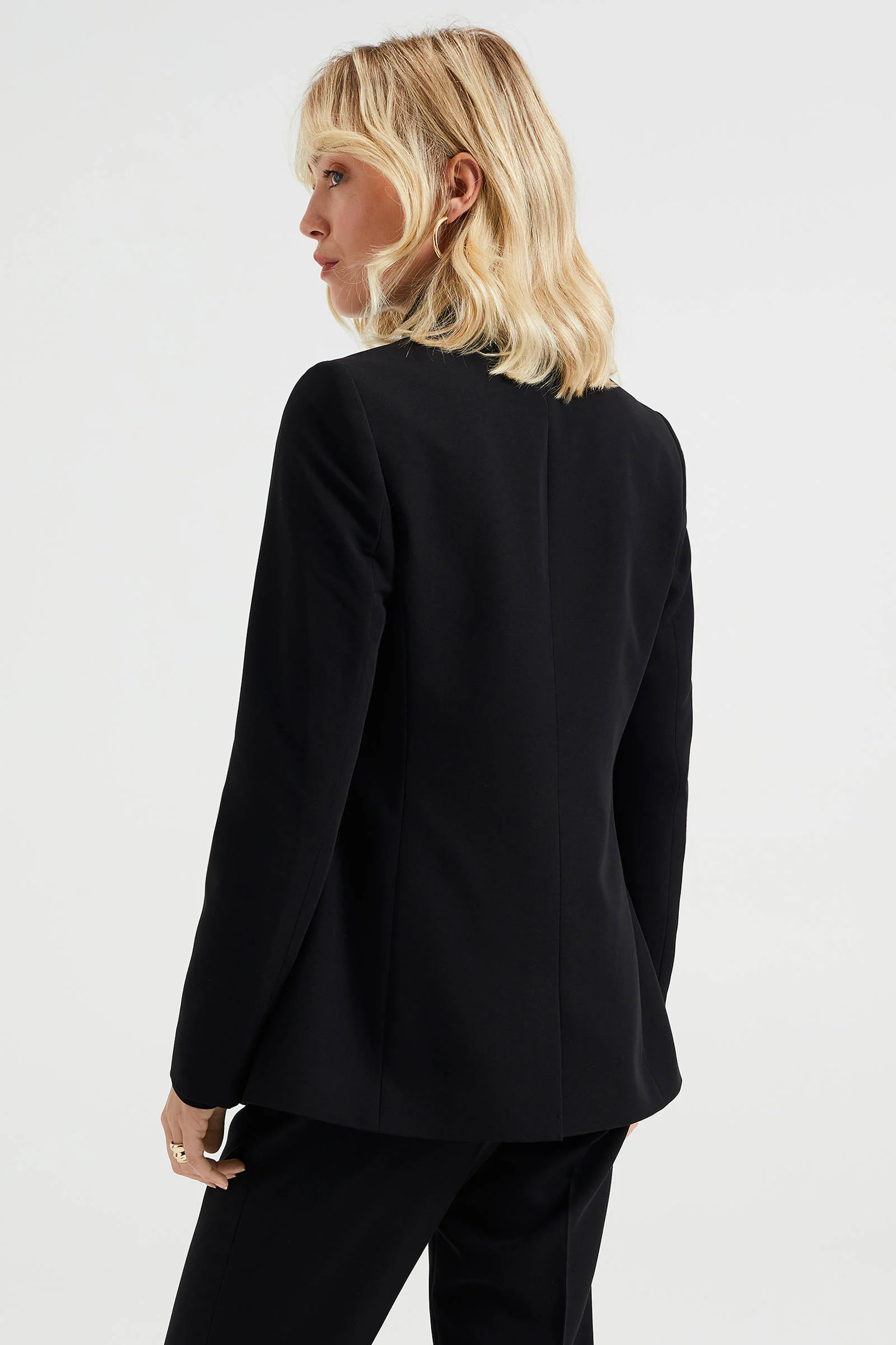WE Fashion getailleerde blazer zwart