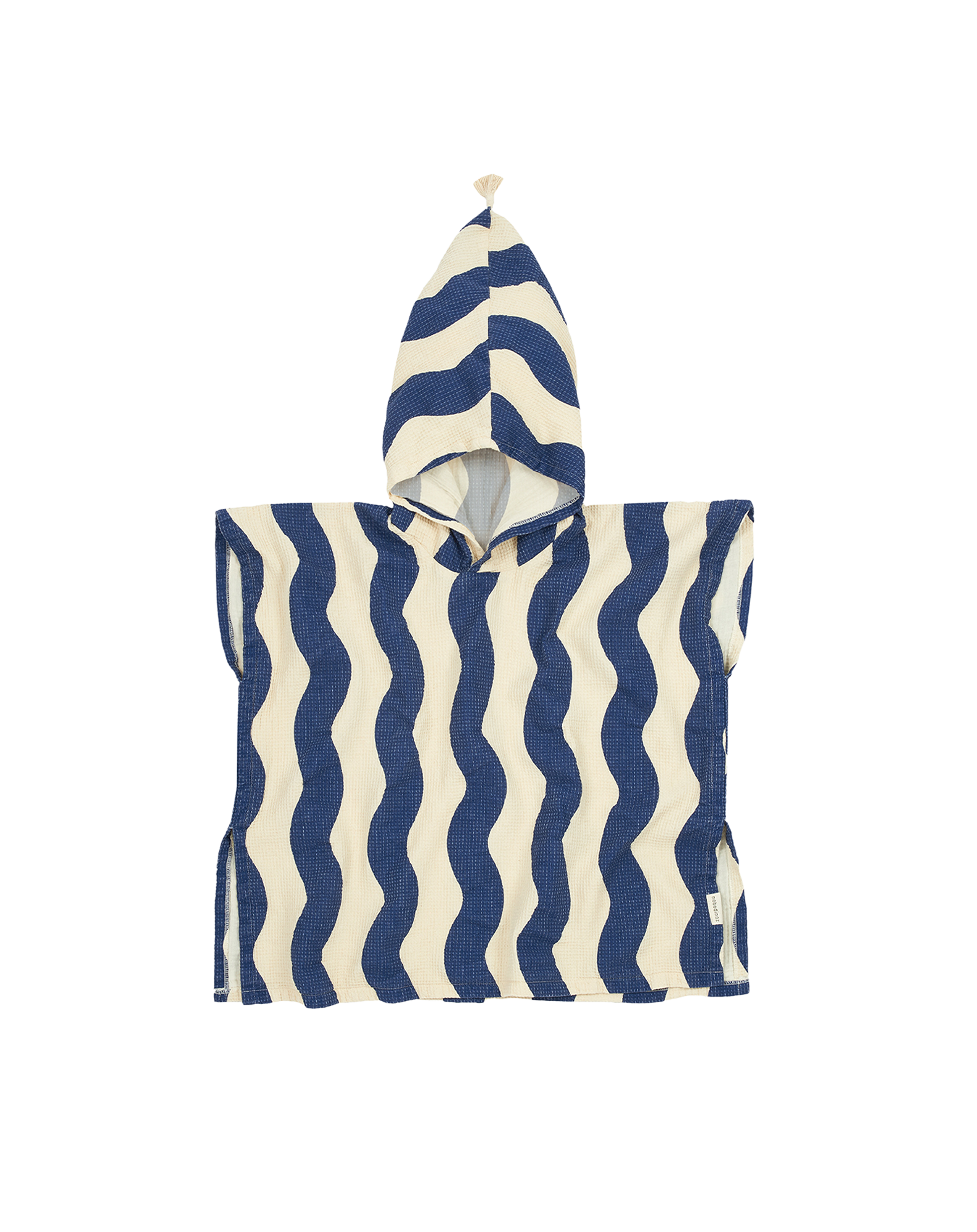 Poncho de plage 1-3y doublure en gaze de coton portofino | Bleu