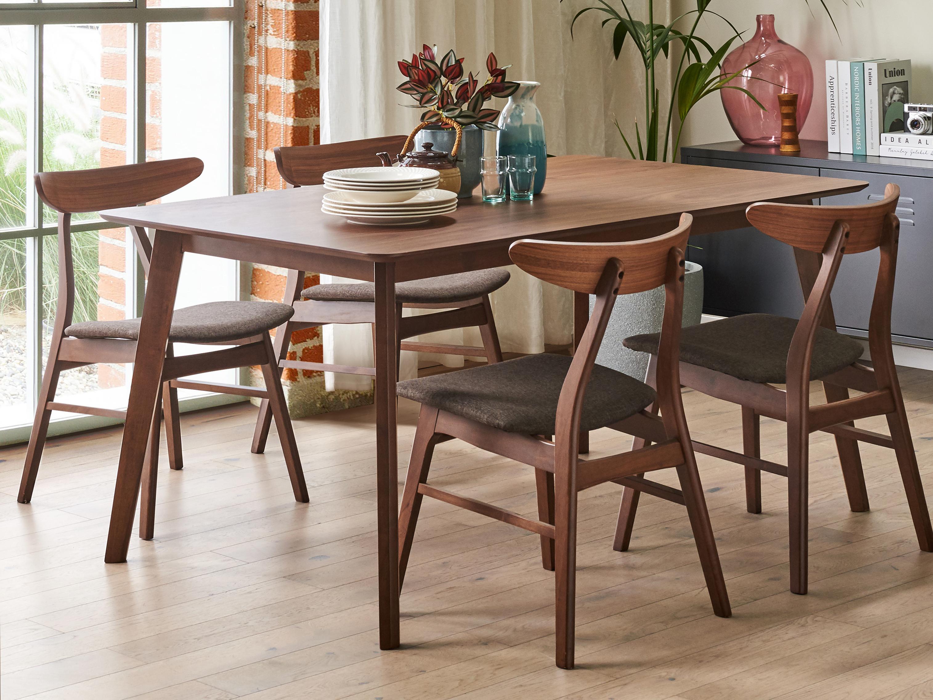 Eettafel EPHRATA Donker mahoniehout 90 cm 150 cm