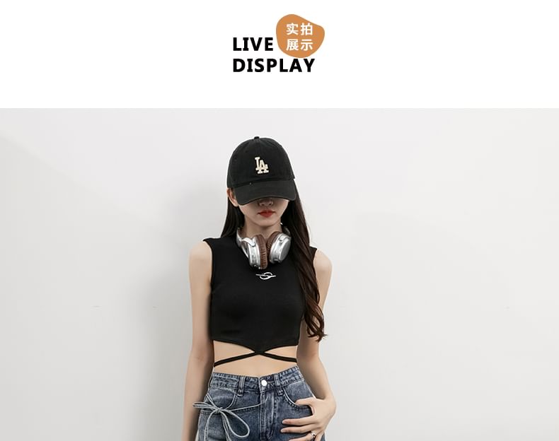 Magimomo - Mini denim skort met hoge taille en knoopsluiting