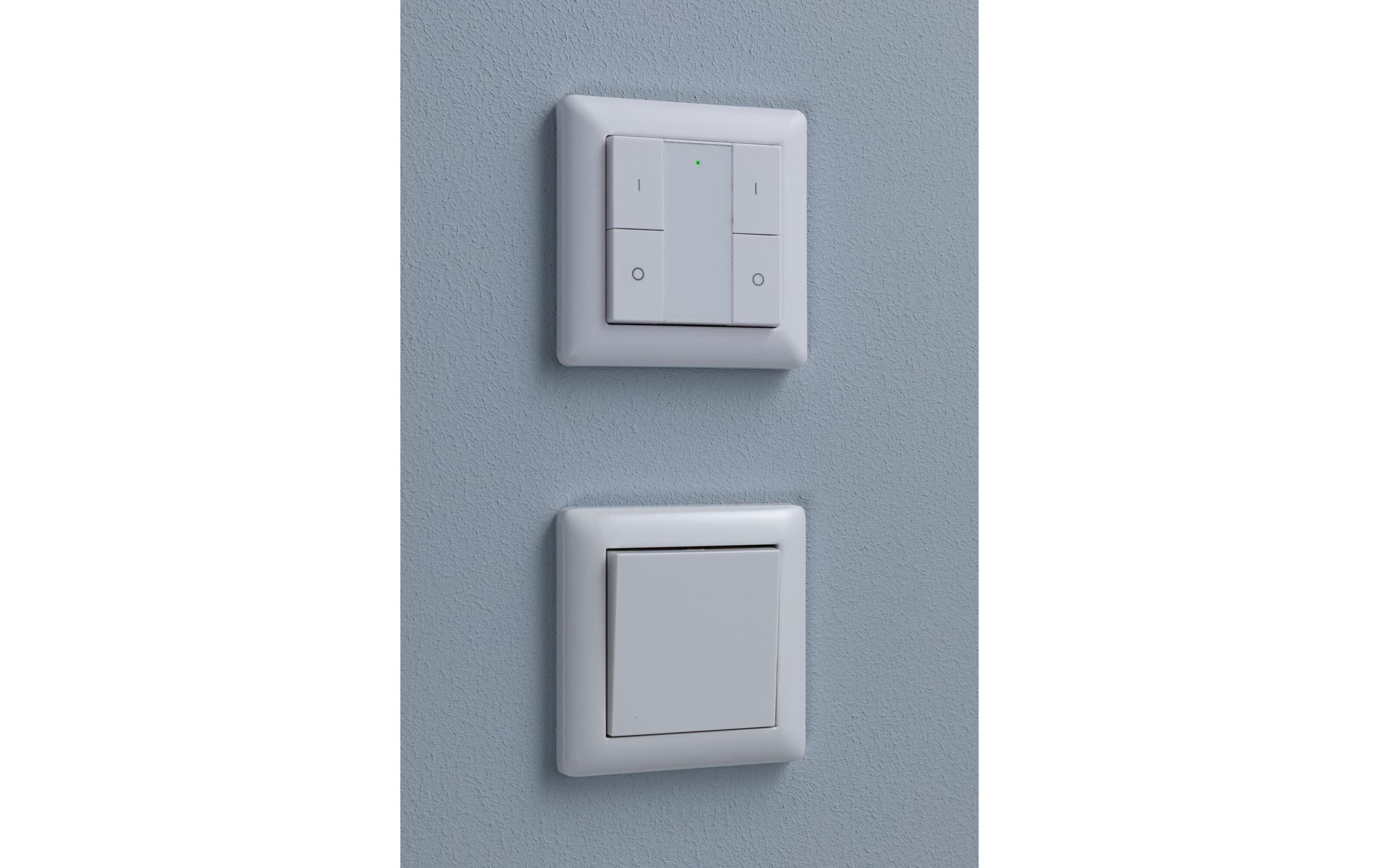 Funk-Wandtaster ZigBee On / Off / Dimmer, WeissSmarte Funk-Tasterschnittstelle 2-fach