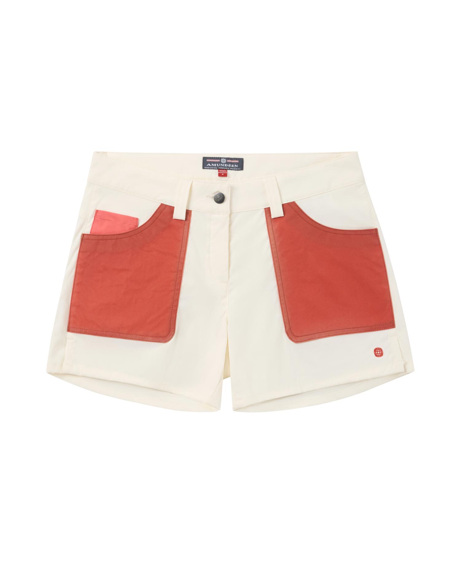 Amundsen 5Incher Field Shorts Womens Offwhite/Terra Red