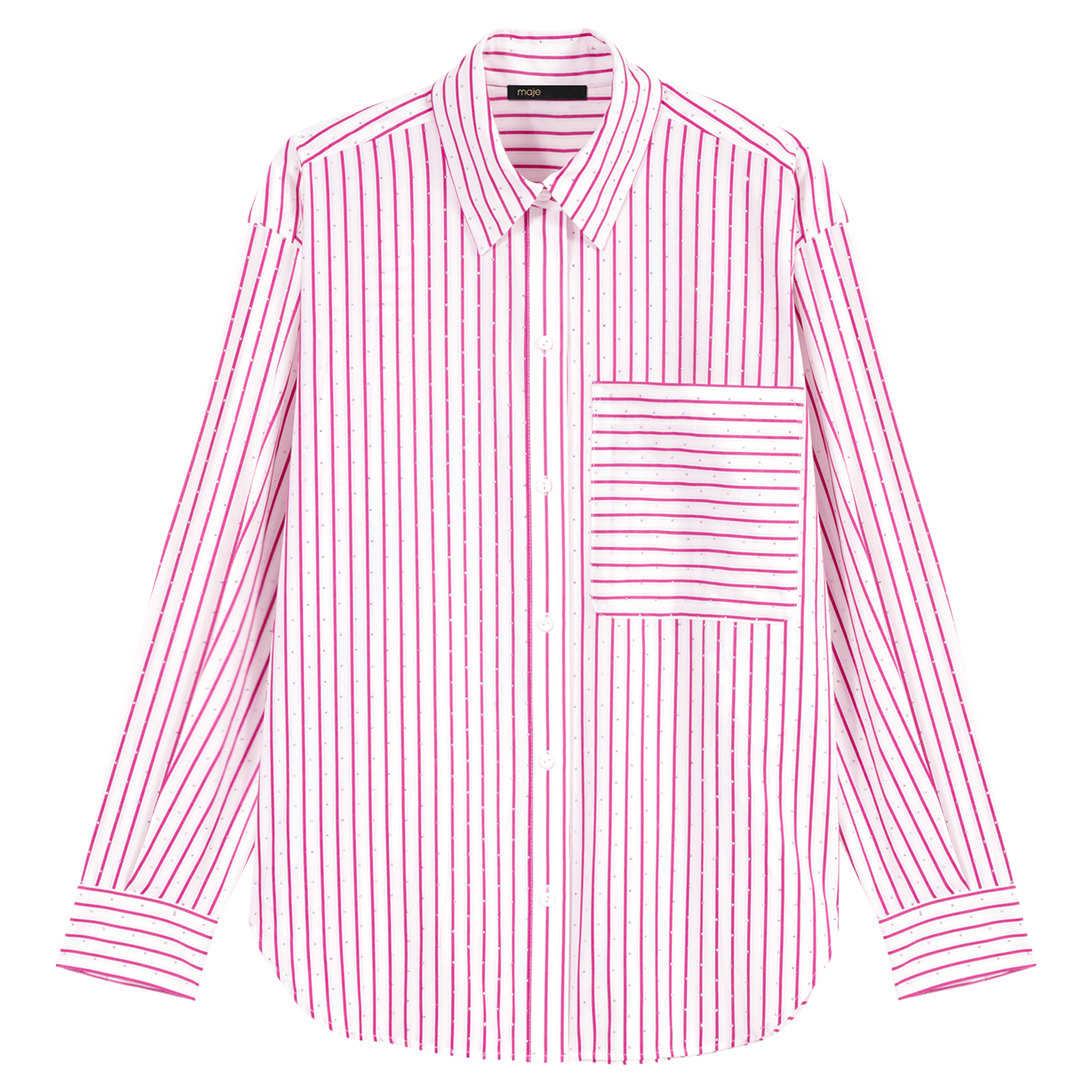 Chemise droit col classique à rayures | Rayé