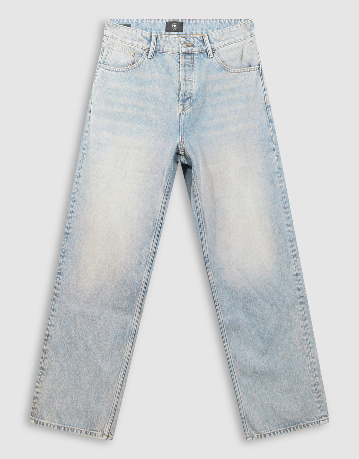Baggy Fit Jeans Washed Blauw/Grijs L32