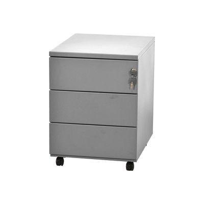 Caisson mobile - 3 tiroirs - aluminium - 56,7 x 54,1 x 41,8 cm
