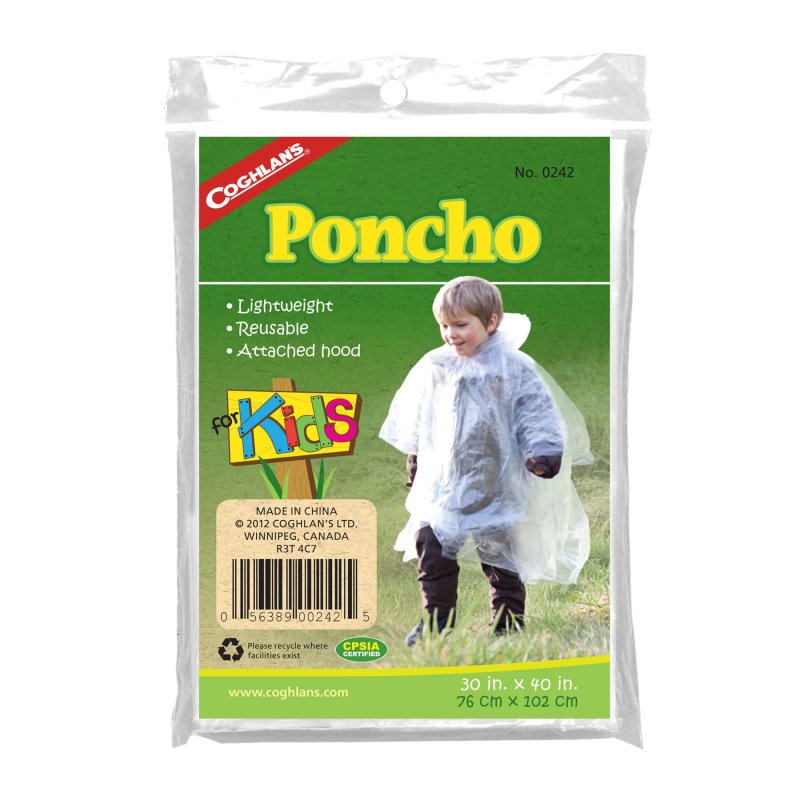 Kinder Notfall Poncho Transparent