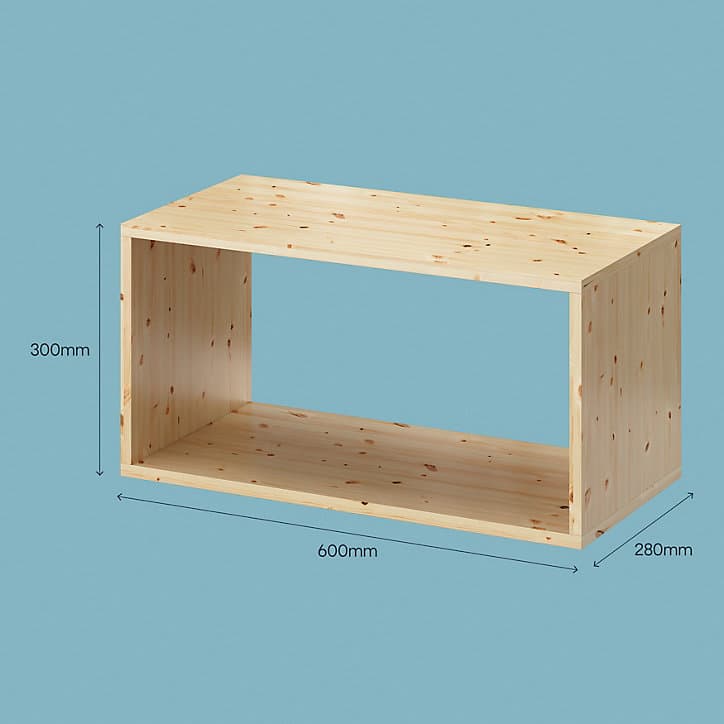 Étagère murale rectangulaire en pin GoodHome Rigga L. 60 cm